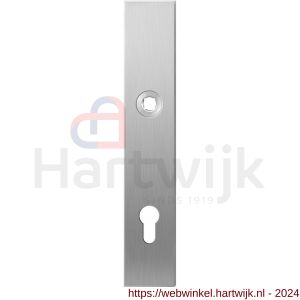 GPF Bouwbeslag RVS 1100.25L PC85 deurkruk gatdeel linkswijzend langschild rechthoekig 218x40x8,5 mm PC85 RVS geborsteld - H21004197 - afbeelding 1
