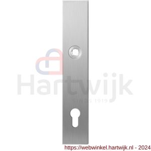 GPF Bouwbeslag RVS 1100.25L PC92 deurkruk gatdeel linkswijzend langschild rechthoekig 218x40x8,5 mm PC92 RVS geborsteld - H21004194 - afbeelding 1