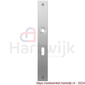 GPF Bouwbeslag RVS 1100.28L/R BB56 deurkruk gatdeel links-rechtswijzend plaatschild rechthoekig zonder veer 240x30x2 mm BB56 RVS geborsteld - H21004033 - afbeelding 1