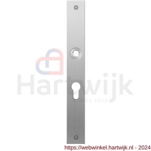 GPF Bouwbeslag RVS 1100.28L/R PC55 deurkruk gatdeel links-rechtswijzend plaatschild rechthoekig zonder veer 240x30x2 mm PC55 RVS geborsteld - H21004035 - afbeelding 1