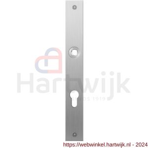 GPF Bouwbeslag RVS 1100.28L/R PC72 deurkruk gatdeel links-rechtswijzend plaatschild rechthoekig zonder veer 240x30x2 mm PC72 RVS geborsteld - H21004036 - afbeelding 1