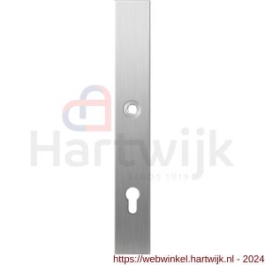 GPF Bouwbeslag RVS 1100.75L XL PC92 deurkruk gatdeel linkswijzend langschild XL rechthoekig 282x40x8,5 mm PC92 RVS geborsteld - H21004090 - afbeelding 1