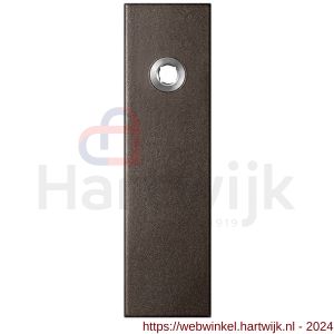 GPF Bouwbeslag Anastasius 1115.A1L blind deurkruk gatdeel linkswijzend kortschild rechthoekig 169x46x8,5 mm blind Dark blend - H21012496 - afbeelding 1