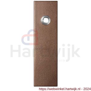 GPF Bouwbeslag Anastasius 1115.A2L blind deurkruk gatdeel linkswijzend kortschild rechthoekig 169x46x8,5 mm blind Bronze blend - H21012512 - afbeelding 1