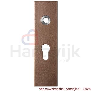 GPF Bouwbeslag Anastasius 1115.A2L PC55 deurkruk gatdeel linkswijzend kortschild rechthoekig 169x46x8,5 mm PC55 Bronze blend - H21012514 - afbeelding 1