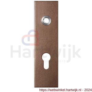 GPF Bouwbeslag Anastasius 1115.A2L PC72 deurkruk gatdeel linkswijzend kortschild rechthoekig 169x46x8,5 mm PC72 Bronze blend - H21012515 - afbeelding 1