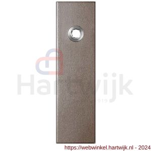 GPF Bouwbeslag Anastasius 1115.A3L blind deurkruk gatdeel linkswijzend kortschild rechthoekig 169x46x8,5 mm blind Mocca blend - H21012528 - afbeelding 1