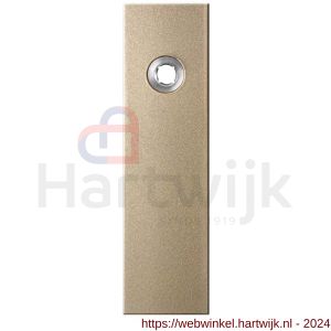 GPF Bouwbeslag Anastasius 1115.A4R blind deurkruk gatdeel rechtswijzend kortschild rechthoekig 169x46x8,5 mm blind Champagne blend - H21012548 - afbeelding 1