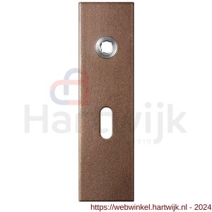 GPF Bouwbeslag Anastasius 1115.A2R BB56 deurkruk gatdeel rechtswijzend kortschild rechthoekig 169x46x8,5 mm BB56 Bronze blend - H21012517 - afbeelding 1