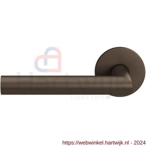 GPF Bouwbeslag Entree 115VRA1L L-haaks model 19 mm deurkruk gatdeel op rozet 53x6 mm linkswijzend Dark blend - H21016970 - afbeelding 1