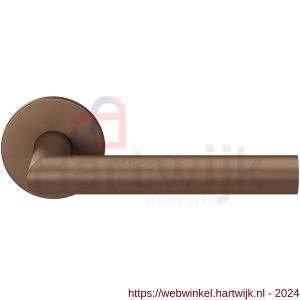 GPF Bouwbeslag Entree 115VRA2R L-haaks model 19 mm deurkruk gatdeel op rozet 53x6 mm rechtswijzend Bronze blend - H21016975 - afbeelding 1