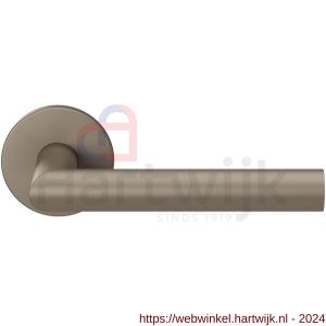 GPF Bouwbeslag Entree 115VRA3R L-haaks model 19 mm deurkruk gatdeel op rozet 53x6 mm rechtswijzend Mocca blend - H21016976 - afbeelding 1