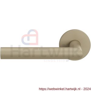 GPF Bouwbeslag Entree 115VRA4L L-haaks model 19 mm deurkruk gatdeel op rozet 53x6 mm linkswijzend Champagne blend - H21016973 - afbeelding 1