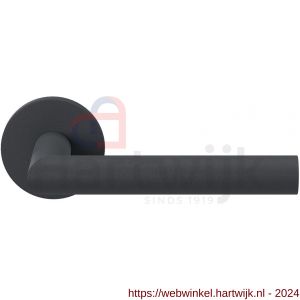 GPF Bouwbeslag Entree 115VRAS L-haaks model 19 mm deurkruk op rozet 53x6,5 mm antraciet - H21009209 - afbeelding 1