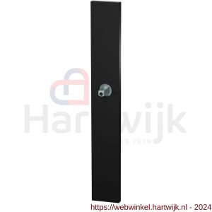 GPF Bouwbeslag ZwartWit 1175.61.401 XL BB56 langschild XL rechthoekig 282x40x8,5 mm BB56 met vastgelaste knopvastzetter zwart - H21017009 - afbeelding 1