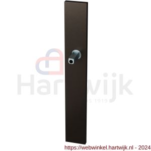 GPF Bouwbeslag Anastasius 1175.A1.401 XL BB56 langschild XL rechthoekig 282x40x8,5 mm BB56 met vastgelaste knopvastzetter Dark blend - H21017019 - afbeelding 1