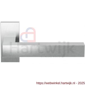 GPF Bouwbeslag RVS GPF1302.09-01 Zaki+ deurkruk op rechthoekig rozet RVS 70x32x10 mm RVS geborsteld - H21009234 - afbeelding 1