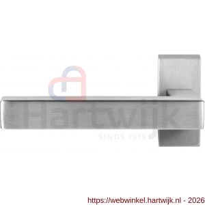 GPF Bouwbeslag RVS GPF1302.01L Zaki+ deurkruk gatdeel op rechthoekig rozet RVS 70x32x10 mm linkswijzend RVS geborsteld - H21010026 - afbeelding 1