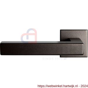 GPF Bouwbeslag Anastasius 1302.A1-02 L Zaki+ deurkruk gatdeel op vierkant rozet linkswijzend Dark blend - H21010030 - afbeelding 1