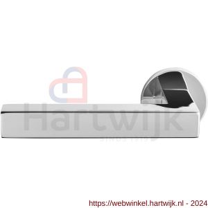 GPF Bouwbeslag RVS 1302.49-00L/R Zaki+ deurkurk gatdeel links-rechtswijzend op rond rozet RVS gepolijst - H21013829 - afbeelding 1