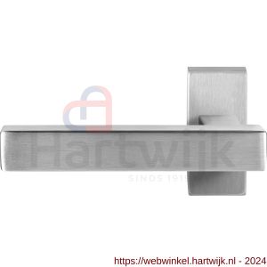 GPF Bouwbeslag RVS 1307.09-01L GPF1307.01L Toro+ deurkruk gatdeel op rechthoekige rozet RVS 70x32x10 mm linkswijzend RVS geborsteld - H21010038 - afbeelding 1