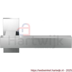 GPF Bouwbeslag RVS GPF1307.09-01 Toro+ deurkruk op rechthoekig rozet RVS 70x32x10 mm RVS geborsteld - H21009236 - afbeelding 1
