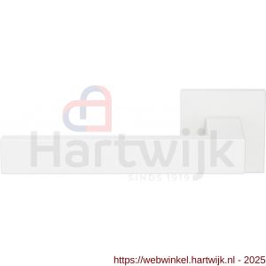 GPF Bouwbeslag ZwartWit GPF1308.62-02 Zika deurkruk op vierkant rozet 50x50x8 mm wit - H21014455 - afbeelding 1