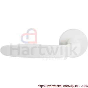 GPF Bouwbeslag ZwartWit 1310.62-00L/R Taka deurkruk op rond rozet wit 50x8 mm links-rechtswijzend wit - H21017047 - afbeelding 1