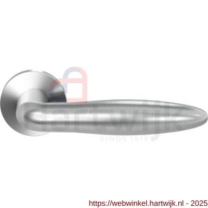 GPF Bouwbeslag RVS GPF1315.09-00 Pepe deurkruk op rond rozet RVS 50x8 mm RVS geborsteld - H21009239 - afbeelding 1