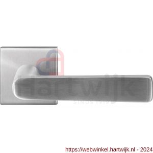 GPF Bouwbeslag RVS 1325.09-02 GPF1325.02 Kume deurkruk op vierkant rozet 50x50x8 mm RVS geborsteld - H21009242 - afbeelding 1