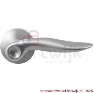 GPF Bouwbeslag RVS GPF1330.09-00 Kare deurkruk op rond rozet 50x8 mm RVS geborsteld - H21009243 - afbeelding 1