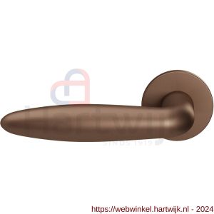 GPF Bouwbeslag Entree 135VRA2L Sigaar model deurkruk op rozet 53x6 mm linkswijzend Bronze blend - H21017055 - afbeelding 1