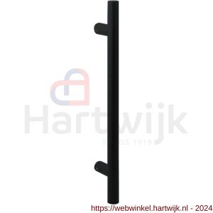 GPF Bouwbeslag ZwartWit 8646.61 deurgreep GPF16 16x198/128 mm zwart met enkel- en dubbelzijdige bevestiging - H21008514 - afbeelding 1