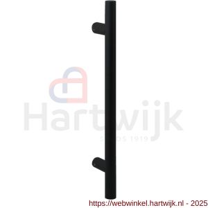 GPF Bouwbeslag ZwartWit GPF8664.61 deurgreep GPF16 25x450/350 mm zwart met enkel- en dubbelzijdige bevestiging - H21008526 - afbeelding 1