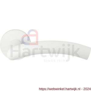 GPF Bouwbeslag ZwartWit 2035.62-00R Papa deurkruk rechtswijzend op rond rozet wit 50x8 mm wit - H21017073 - afbeelding 1