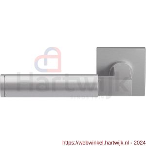 GPF Bouwbeslag RVS 2082.09-02L GPF2082.02L Kuri deurkruk gatdeel op vierkant rozet RVS 50x50x8 mm linkswijzend RVS geborsteld - H21010083 - afbeelding 1