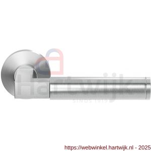 GPF Bouwbeslag RVS GPF2082.09-00 Kuri deurkruk op rond rozet 50x8 mm RVS geborsteld - H21009253 - afbeelding 1