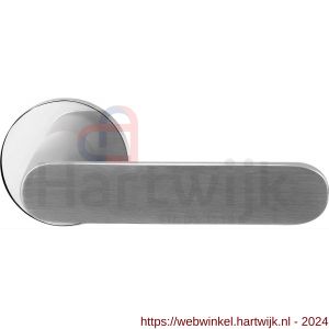 GPF Bouwbeslag RVS 2095.49/09-00 GPF2095.00 Knipo deurkruk op rond rozet 50x8 mm RVS gepolijst-RVS geborsteld - H21013860 - afbeelding 1