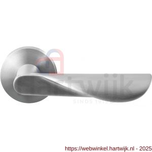 GPF Bouwbeslag RVS GPF3022.09-00 Moana deurkruk op rond rozet RVS 50x8 mm RVS geborsteld - H21009255 - afbeelding 1