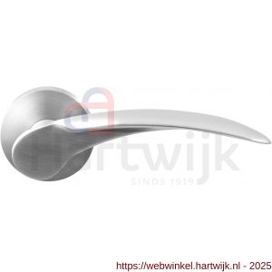 GPF Bouwbeslag RVS GPF3035.09-00 Kai deurkruk op rond rozet RVS 50x8 mm RVS geborsteld - H21009256 - afbeelding 1
