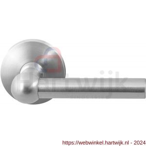 GPF Bouwbeslag RVS 3040.09-00 GPF3040.00 Hipi deurkruk op rond rozet 50x8 mm RVS geborsteld - H21009257 - afbeelding 1