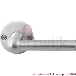 GPF Bouwbeslag RVS 3040.09-06 GPF3040.06 Hipi deurkruk op rond rozet 50x2 mm RVS geborsteld - H21009258 - afbeelding 1