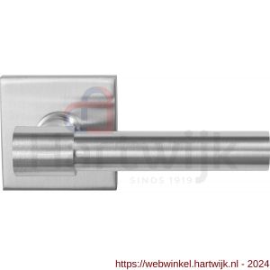 GPF Bouwbeslag RVS 3041.09-02 GPF3041.02 Hipi Deux deurkruk op vierkant rozet RVS 50x50x8 mm RVS geborsteld - H21009260 - afbeelding 1