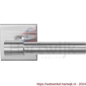 GPF Bouwbeslag RVS 3041.09-02R GPF3041.02R Hipi Deux deurkruk gatdeel op vierkant rozet RVS 50x50x8 mm rechtswijzend RVS geborsteld - H21010093 - afbeelding 1