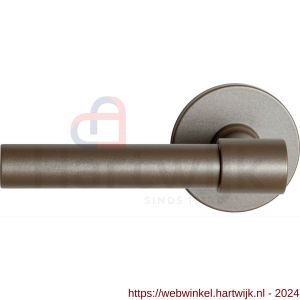 GPF Bouwbeslag Anastasius 3041.A3-05 L Hipi Deux deurkruk gatdeel 103 mm op rond rozet linkswijzend Mocca blend - H21010098 - afbeelding 1