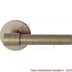 GPF Bouwbeslag Anastasius 3041.A4-05 R Hipi Deux deurkruk gatdeel 103 mm op rond rozet rechtswijzend Champagne blend - H21010101 - afbeelding 1