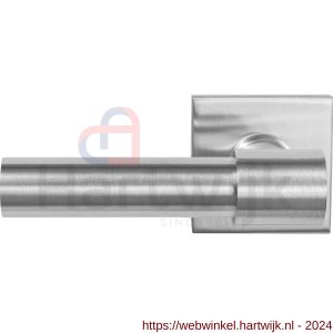 GPF Bouwbeslag RVS 3042.09-02L GPF3042.02L Hipi Deux+ deurkruk gatdeel op vierkant rozet RVS 50x50x8 mm linkswijzend RVS geborsteld - H21010103 - afbeelding 1