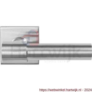 GPF Bouwbeslag RVS 3042.09-02R GPF3042.02R Hipi Deux+ deurkruk gatdeel op vierkant rozet RVS 50x50x8 mm rechtswijzend RVS geborsteld - H21010104 - afbeelding 1