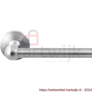 GPF Bouwbeslag RVS 3050.09-00 GPF3050.00 Hipi deurkruk op rond rozet 50x8 mm RVS geborsteld - H21009269 - afbeelding 1