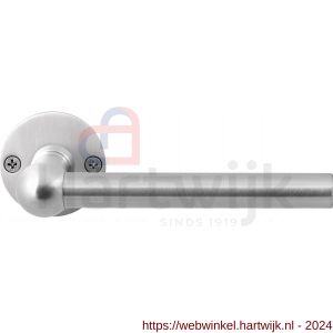 GPF Bouwbeslag RVS 3050.09-06 GPF3050.06 Hipi deurkruk op rond rozet 50x2 mm RVS geborsteld - H21009270 - afbeelding 1